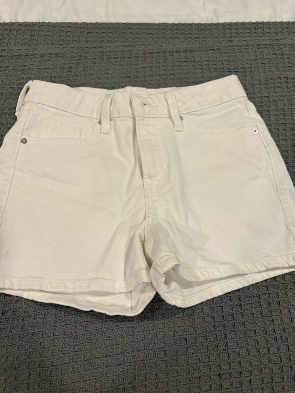 Old Navy White Denim High-Rise Shorts